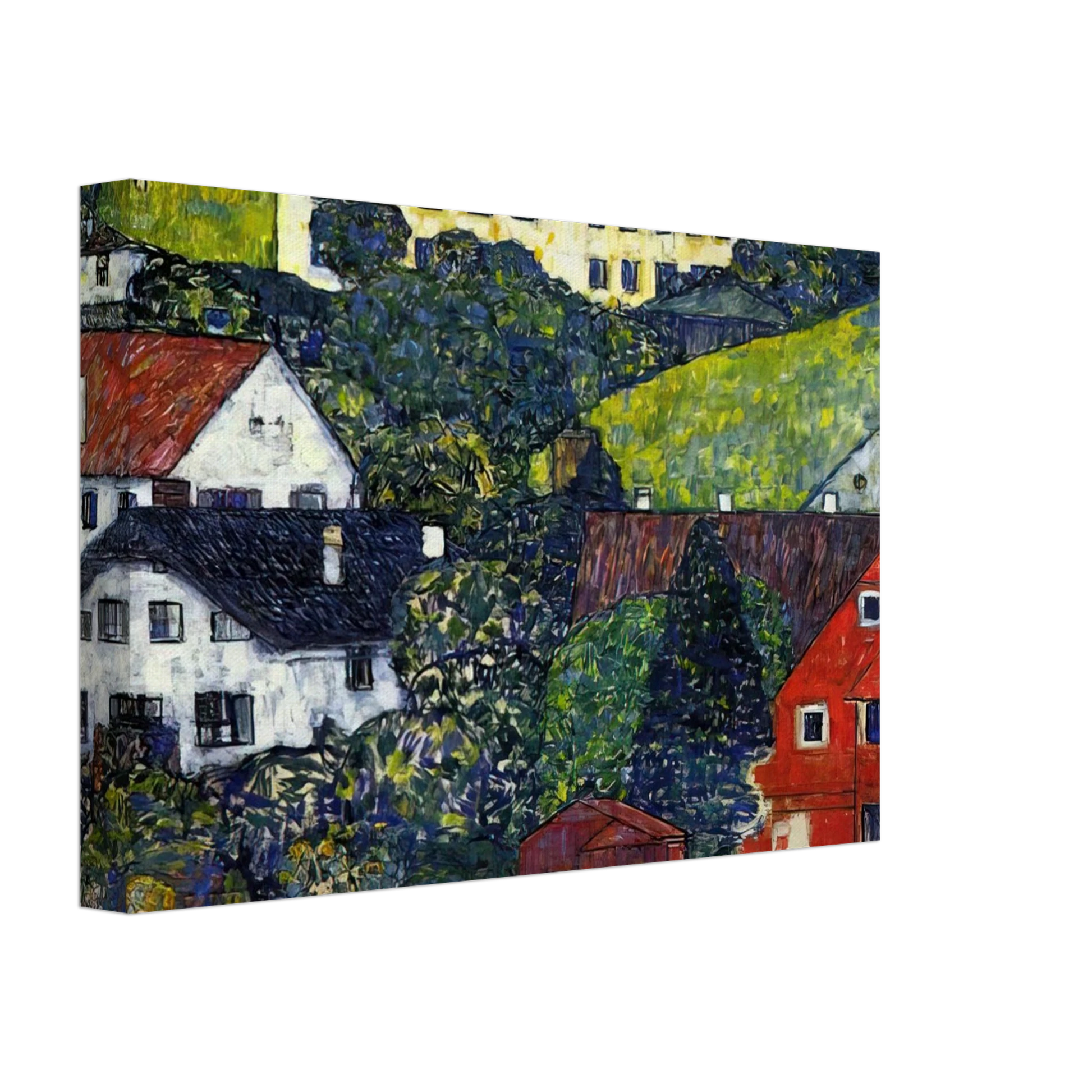 Gustav Klimt - HOUSES AT UNTERACH ON THE ATTERSEE Canvas - 40x60 cm / 16x24 inches-canvas