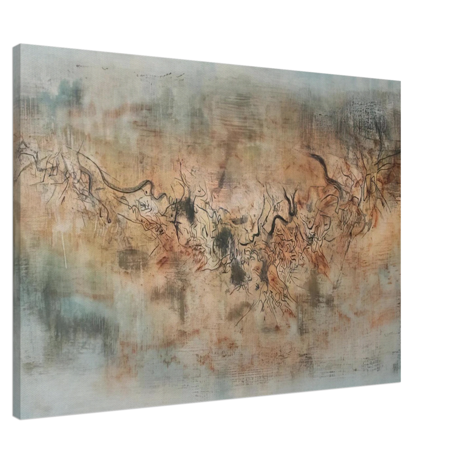 Zao Wou-Ki - VENT ET POUSSI RE 1957 Canvas - Default Title-canvas