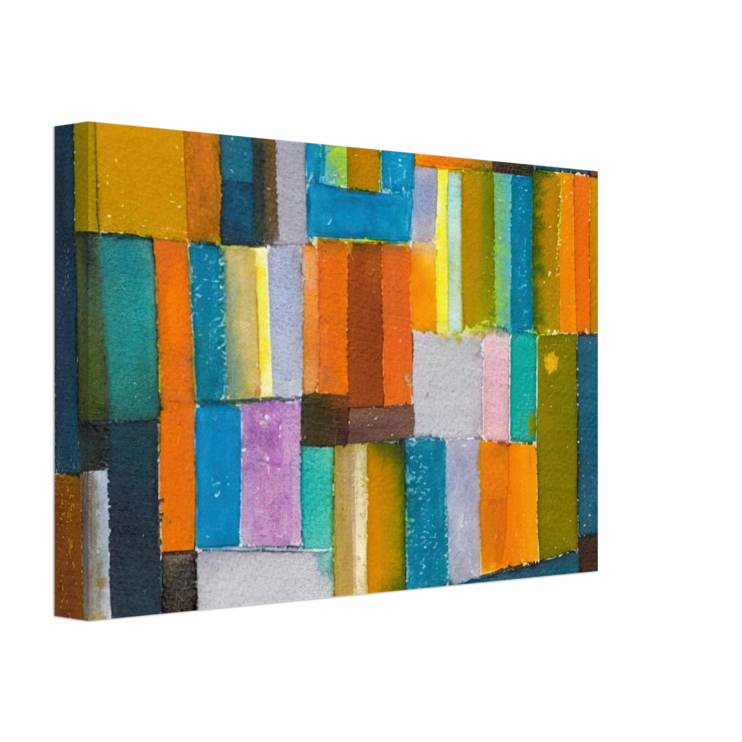 Johannes Itten - Composition in Orange and Blue-Green - 1957 Canvas - 40x60 cm / 16x24 inches-canvas