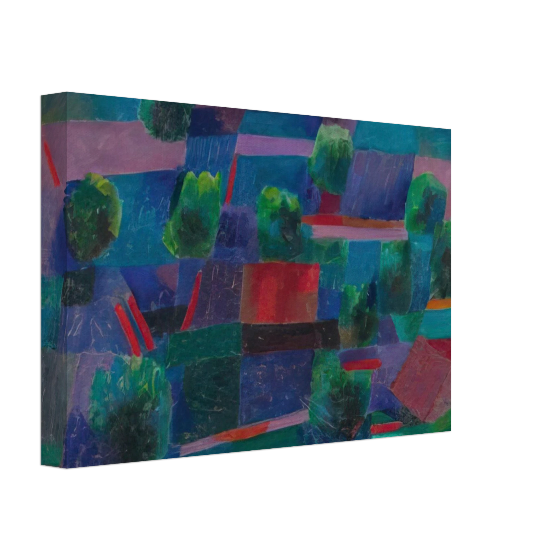 Johannes Itten - Moonlit Landscape - 1958 Canvas - 40x60 cm / 16x24 inches-canvas