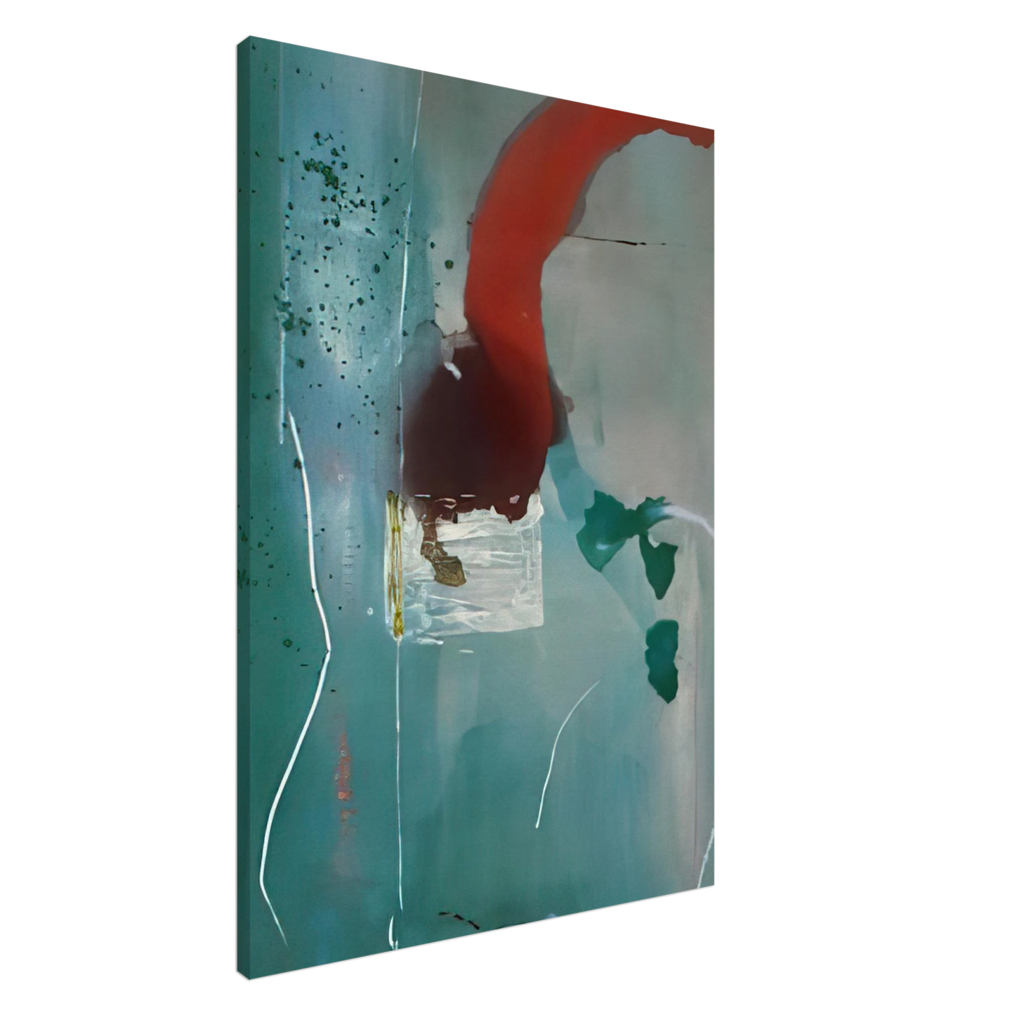 Helen Frankenthaler - Square One - 1985 Canvas - 20x30 cm / 8x12 inches-canvas