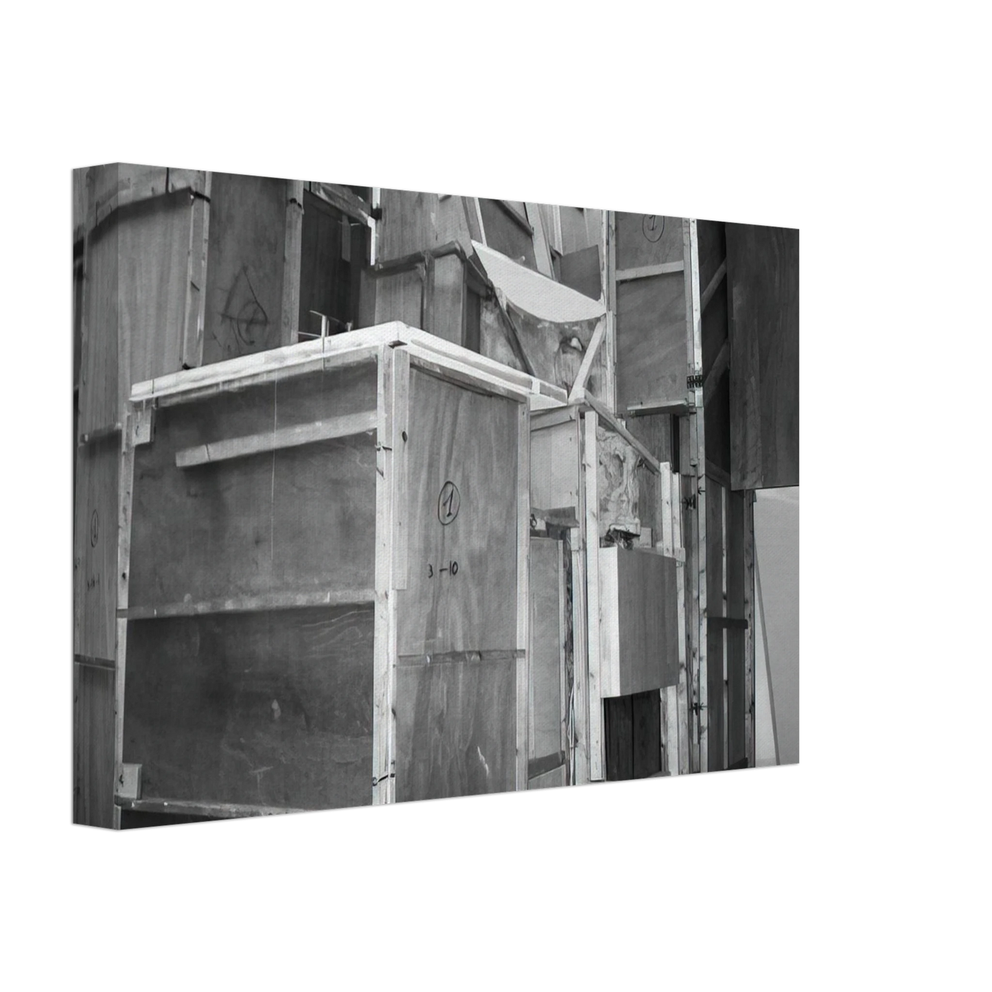 Kurt Schwitters - MERZBAU SEEN FROM THE OUTSIDE 1933 Canvas - 40x60 cm / 16x24 inches-canvas