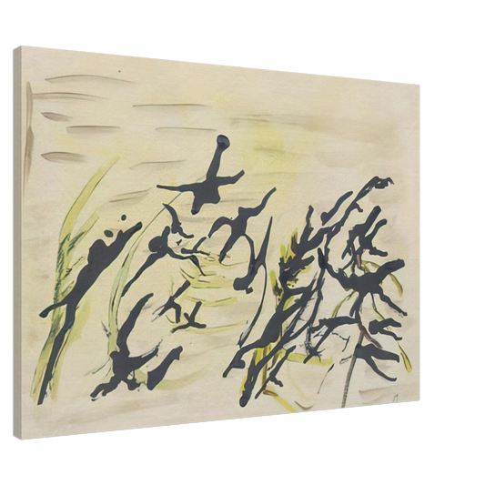 Henri Michaux - COMPOSITION 1 Canvas - 20x30 cm / 8x12 inches-canvas