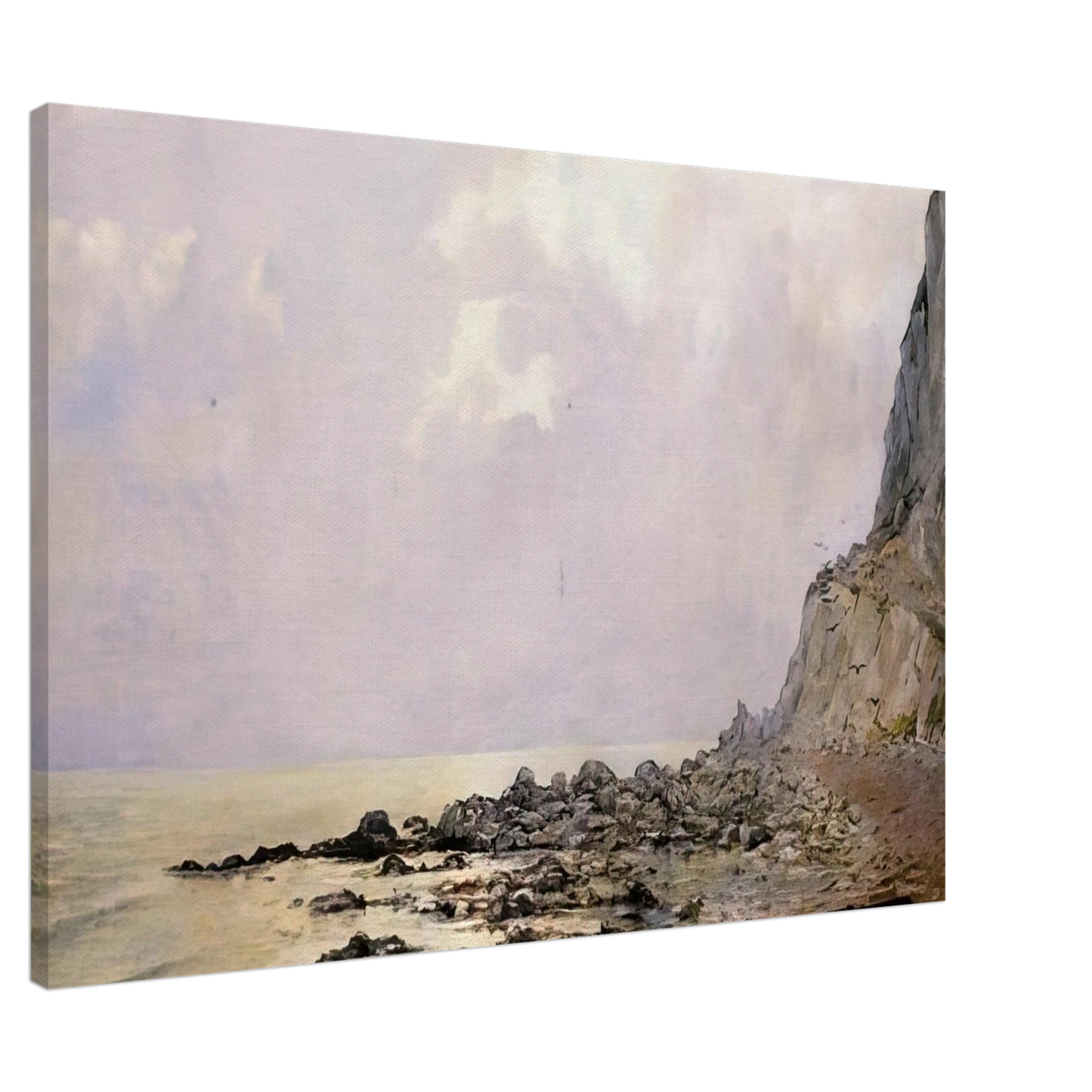 Theo van Rysselberghe - THE CLIFFS OF DOUVRES 1881 Canvas - 20x30 cm / 8x12 inches-canvas