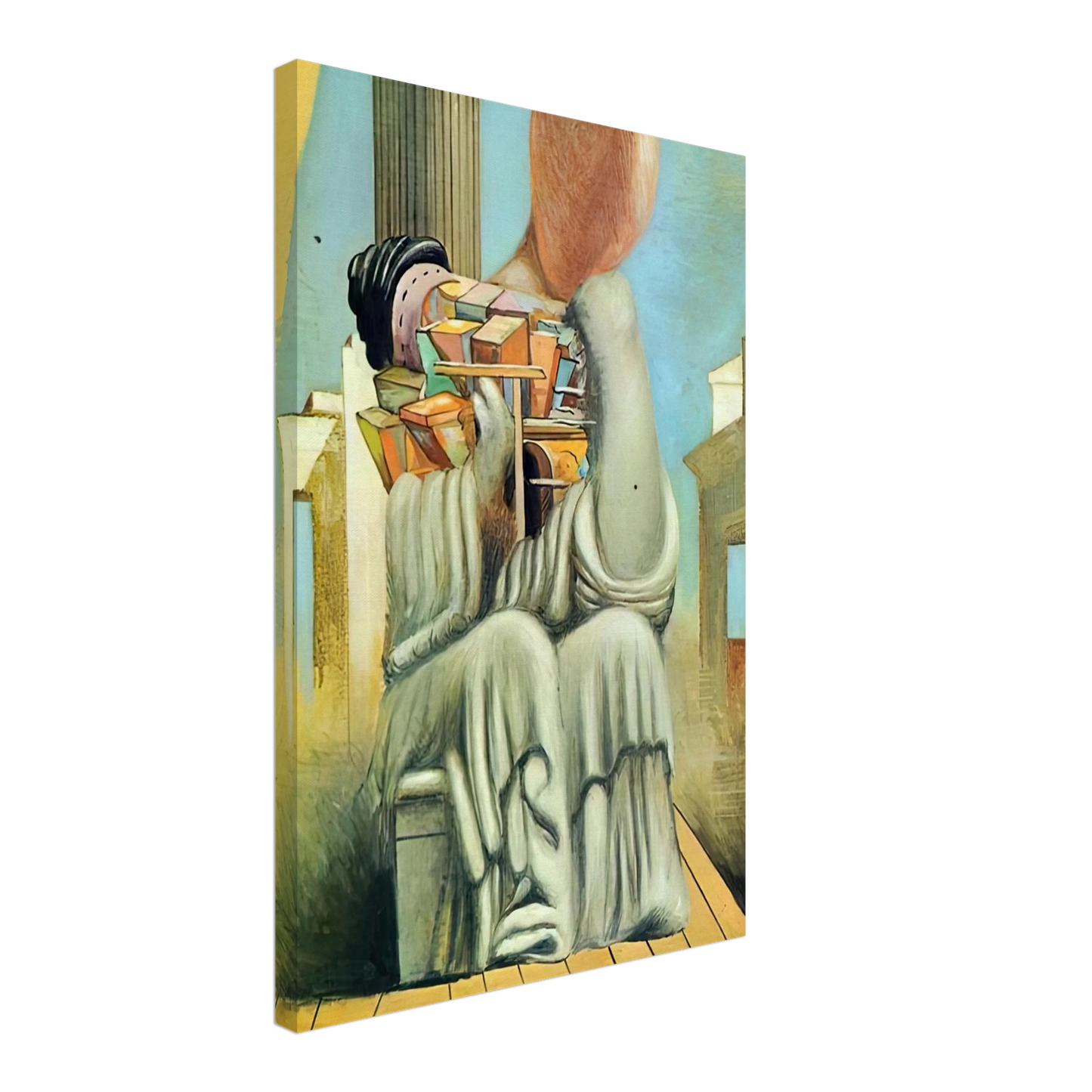 Giorgio de Chirico - THE TERRIBLE GAMES 1925 Canvas - 70x100 cm / 28x40 inches-canvas