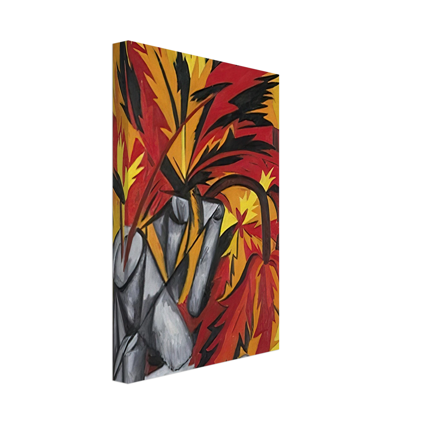 Natalia Goncharova - Flowers - 1912 Canvas - 40x60 cm / 16x24 inches-canvas