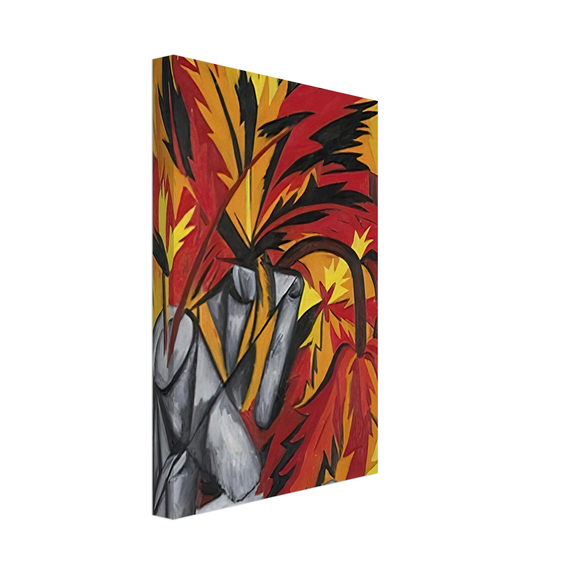 Natalia Goncharova - Flowers - 1912 Canvas - 40x60 cm / 16x24 inches-canvas