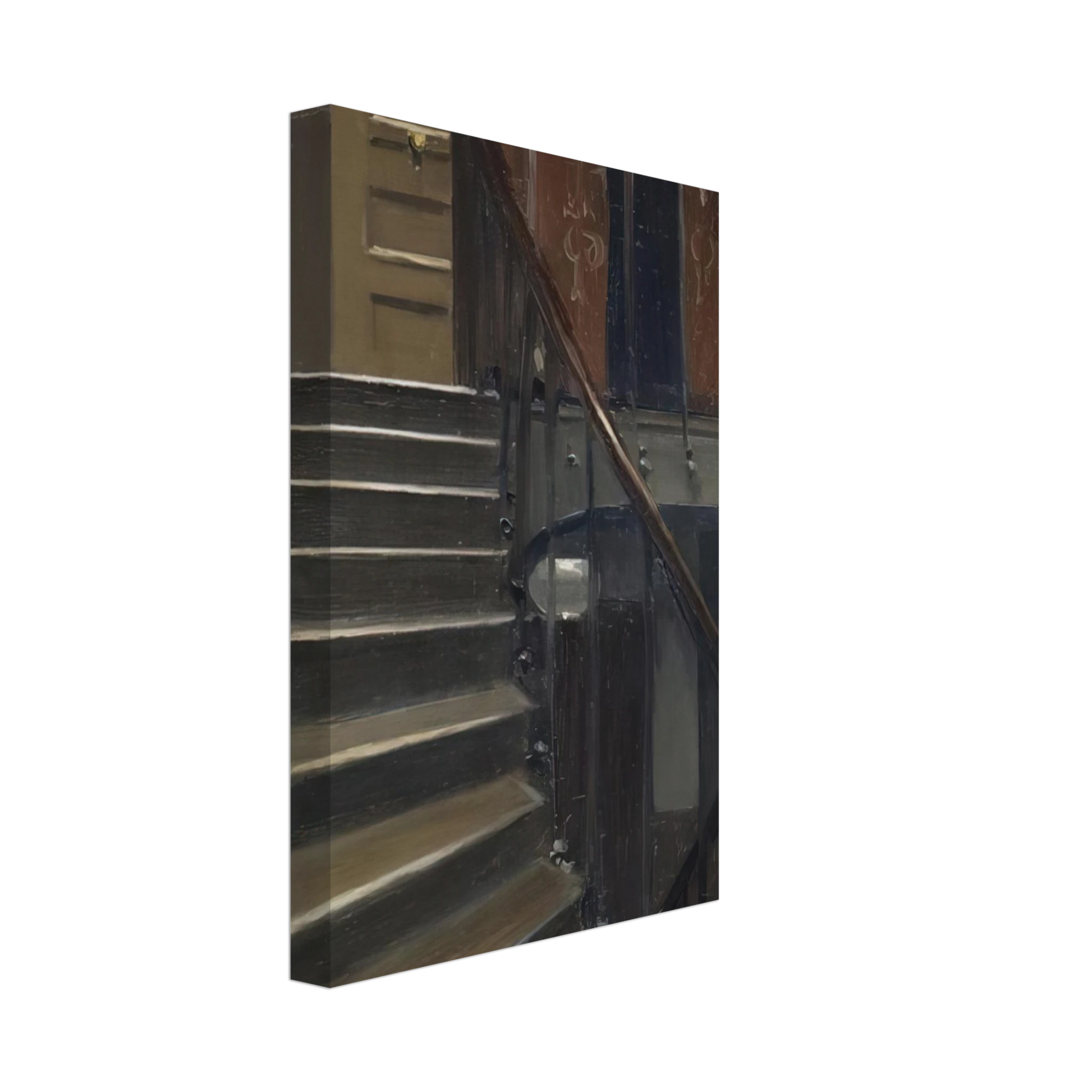 Edward Hopper - Stairway at 48 rue de Lille, Paris Canvas - 70x100 cm / 28x40 inches-canvas