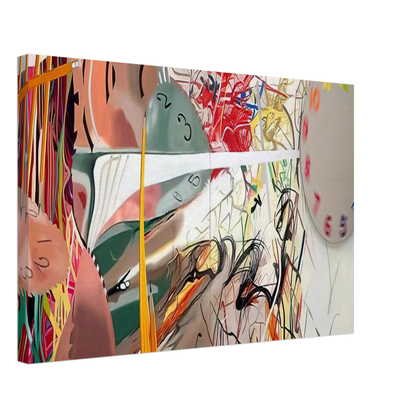 James Rosenquist - Time Stops the Face Continues Canvas - 70x100 cm / 28x40 inches-canvas