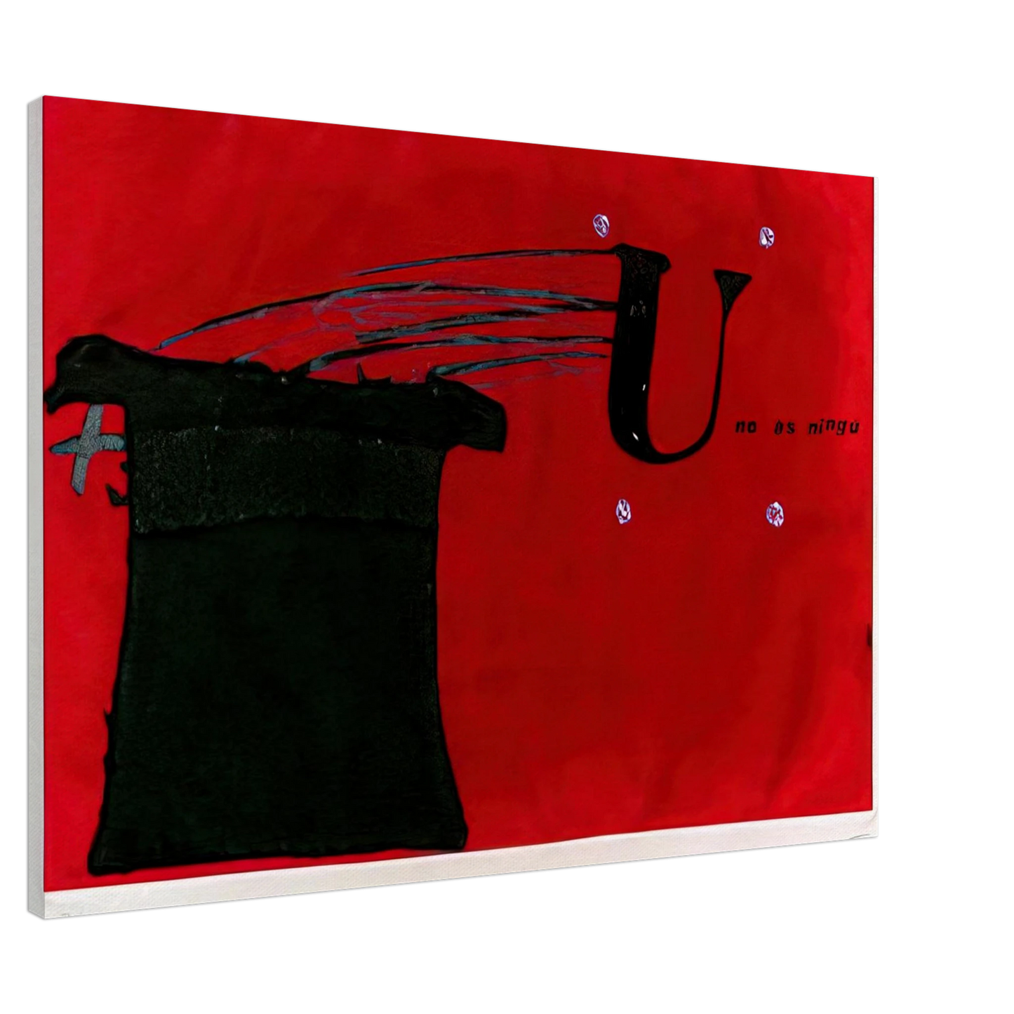 Antoni Tapies - U NO S NING 1979 Canvas - 20x30 cm / 8x12 inches-canvas