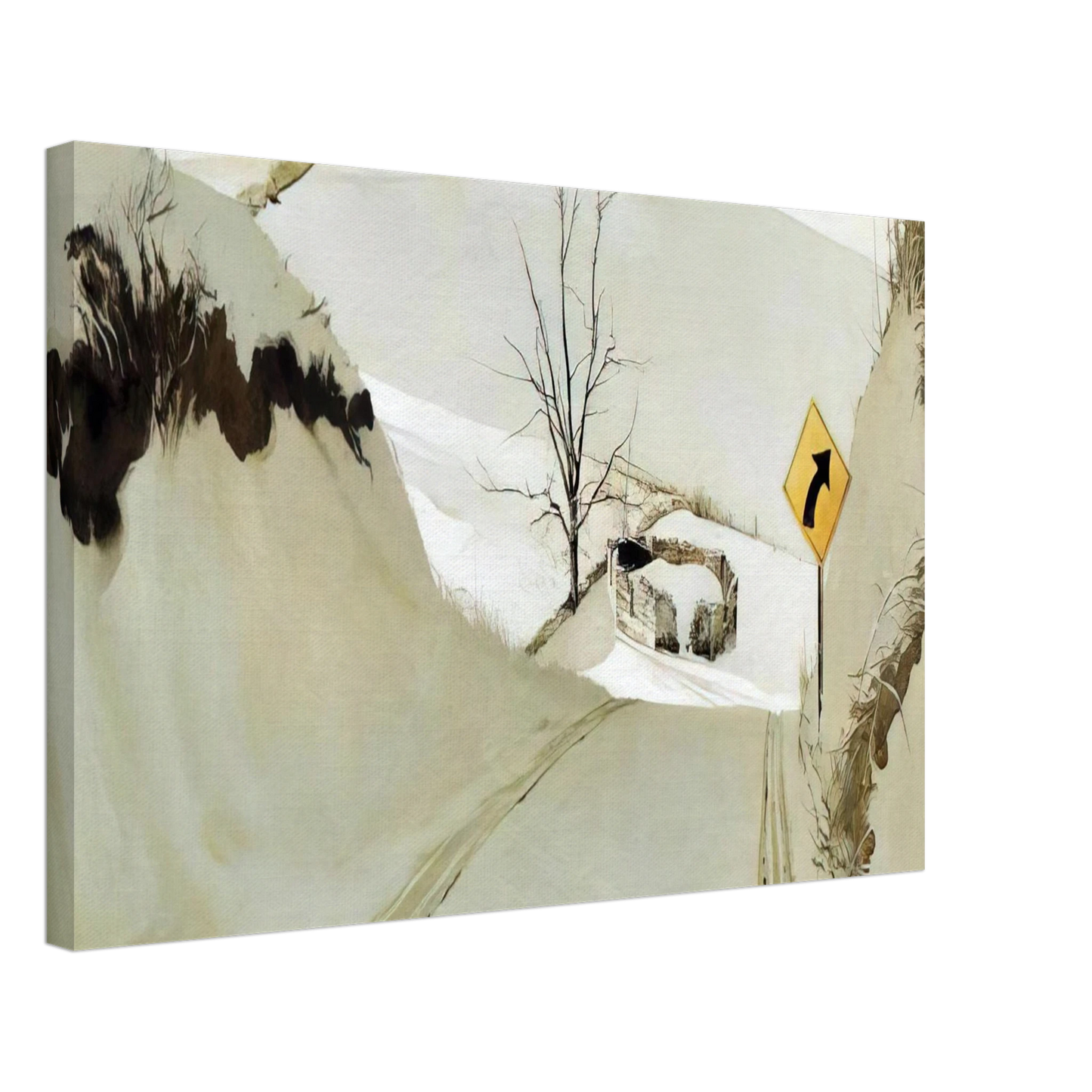 Andrew Wyeth - RING ROAD Canvas - 40x60 cm / 16x24 inches-canvas