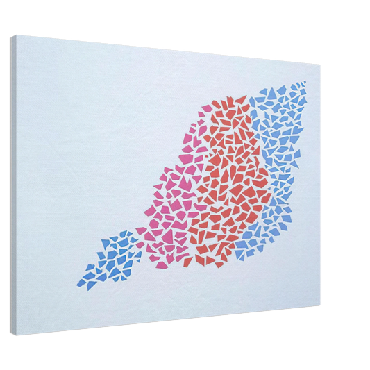 Robert Goodnough - Confetti Pattern Portfolio #2 - 1973 Canvas - 20x30 cm / 8x12 inches-canvas