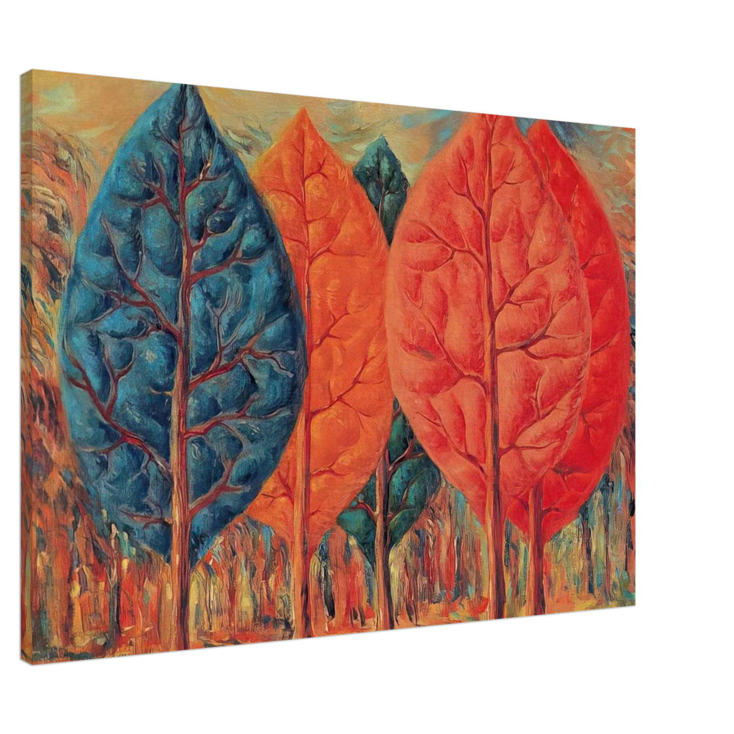 Rene Magritte - THE FIRE 1943 Canvas - 20x30 cm / 8x12 inches-canvas