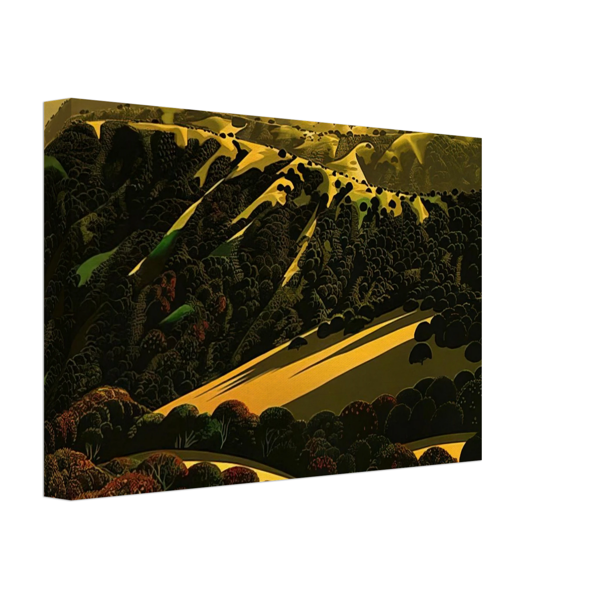 Eyvind Earle - Santa Cruz Mountains Canvas - 40x60 cm / 16x24 inches-canvas