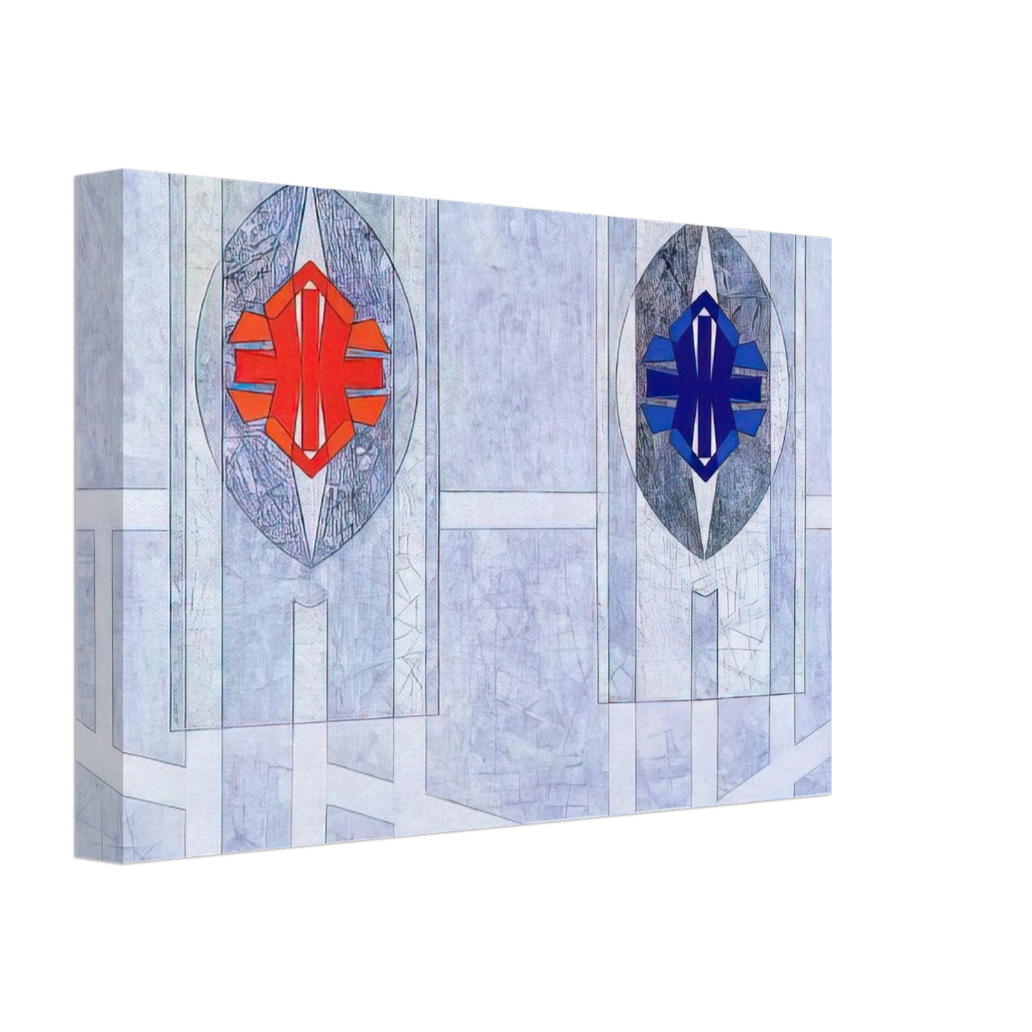 Jimmy Ernst - Twice - 1972 Canvas - 40x60 cm / 16x24 inches-canvas