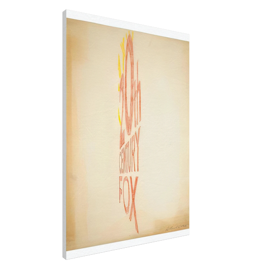 Edward Ruscha - ANGLE STUDY LARGE TRADEMARK 1962 Canvas - 20x30 cm / 8x12 inches-canvas