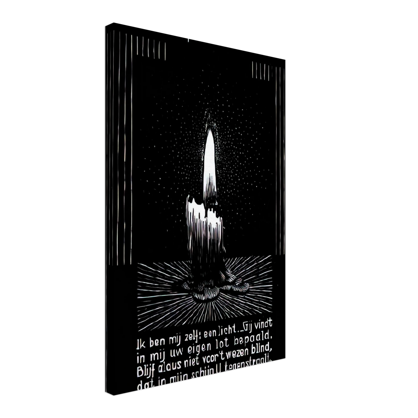 MC Escher - EMBLEMATA CANDLE FLAME Canvas - 40x60 cm / 16x24 inches-canvas