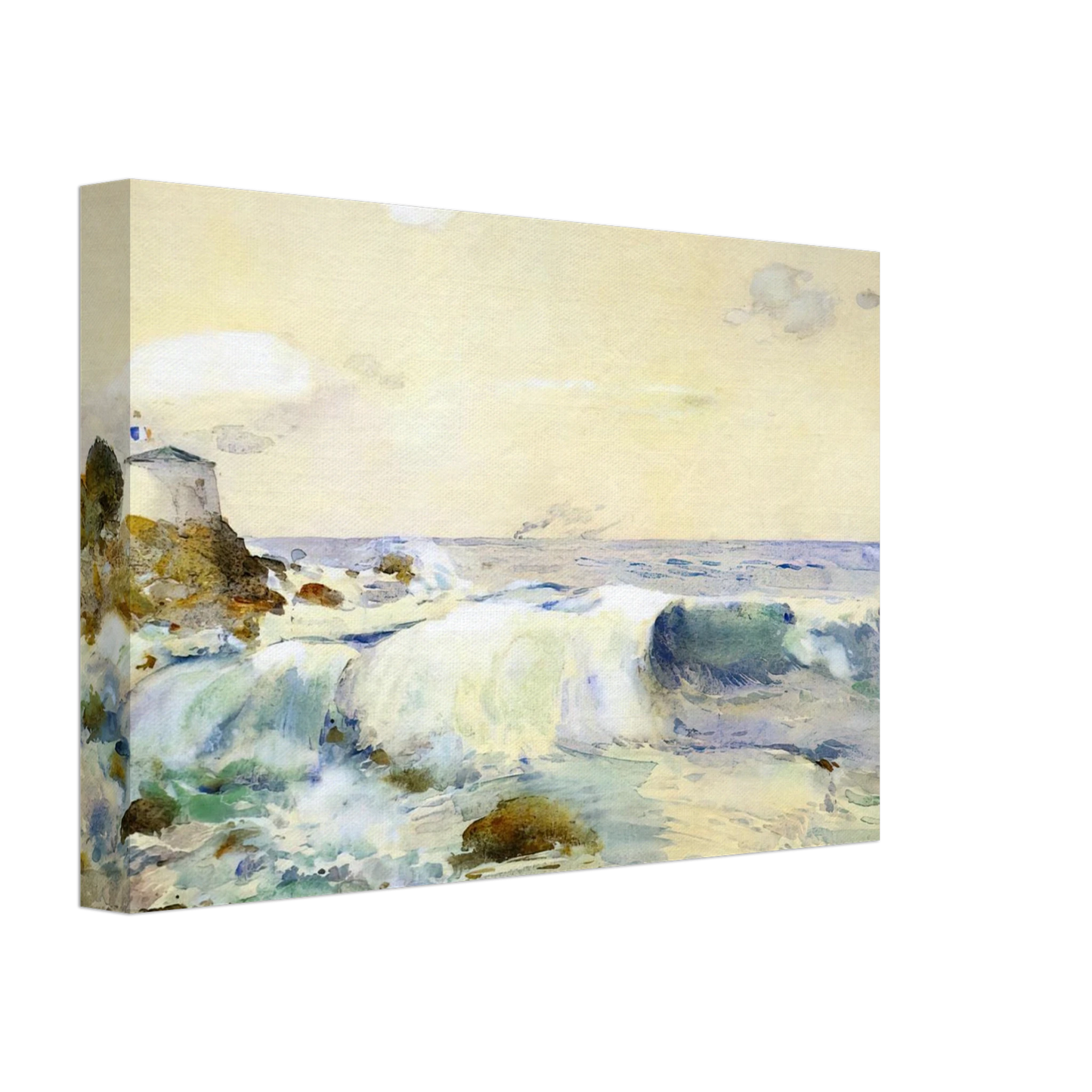 Childe Hassam - On the Brittany Coast Canvas - 40x60 cm / 16x24 inches-canvas
