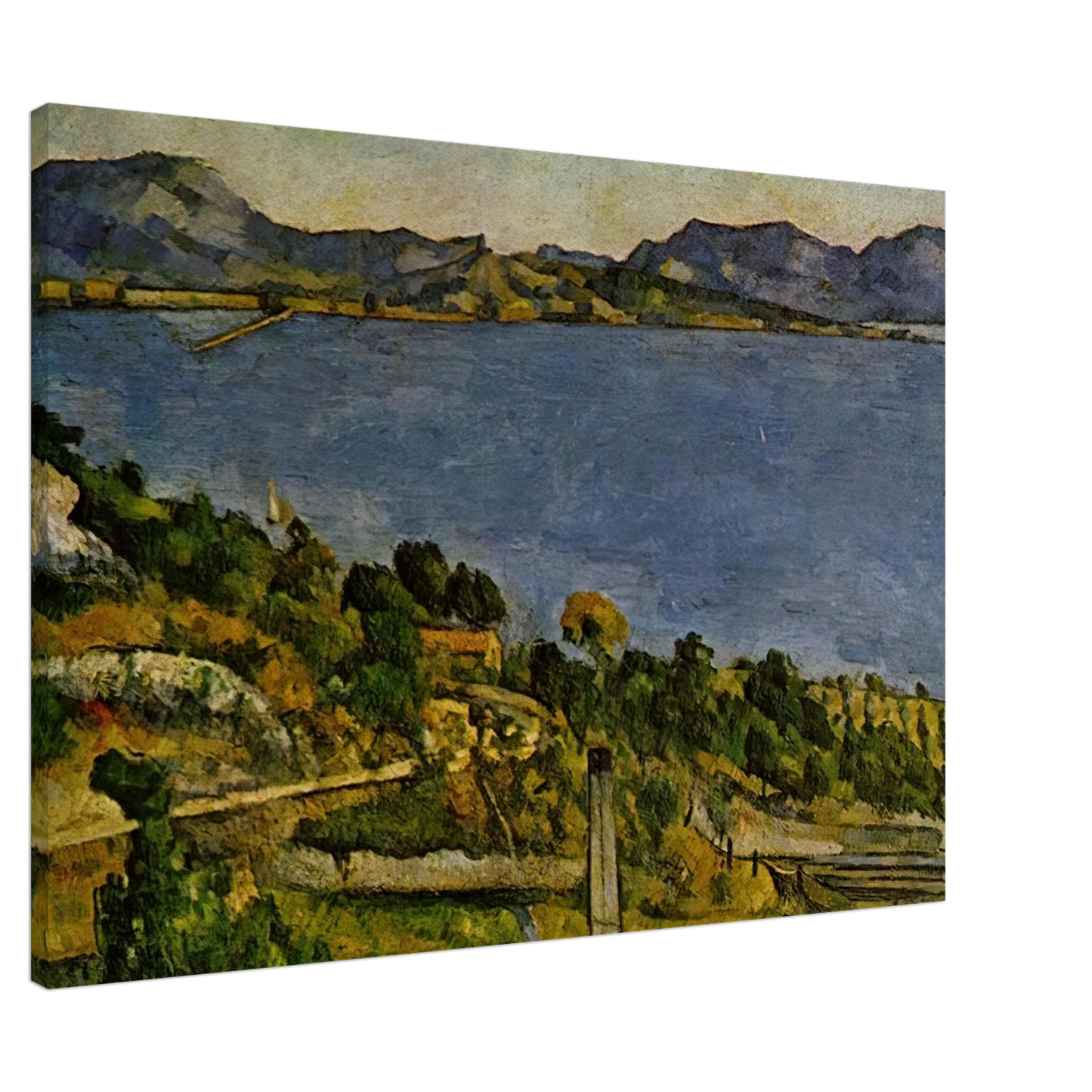 Paul Cezanne - Sea at L'Estaque Canvas - 20x30 cm / 8x12 inches-canvas