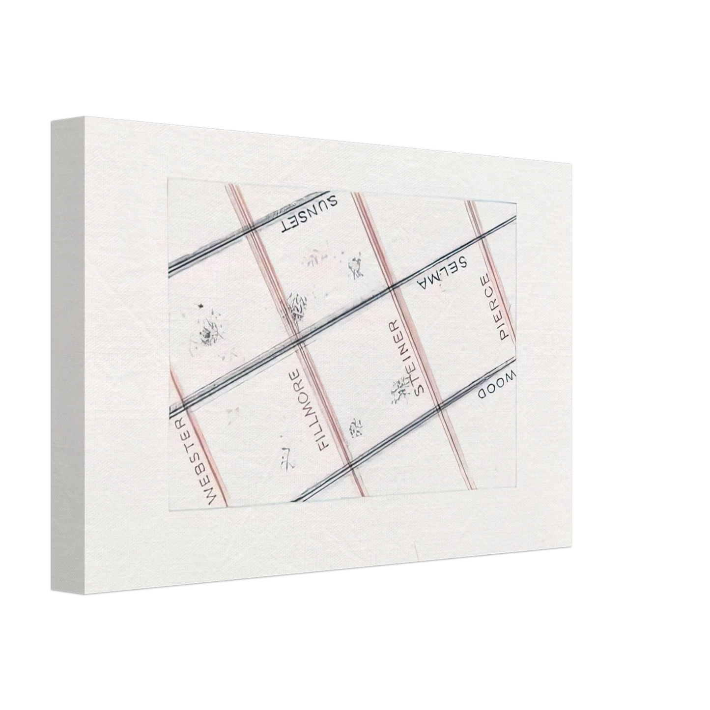 Edward Ruscha - PIERCE FROM LOS FRANCISCO SAN ANGELES PORTFOLIO Canvas - 40x60 cm / 16x24 inches-canvas