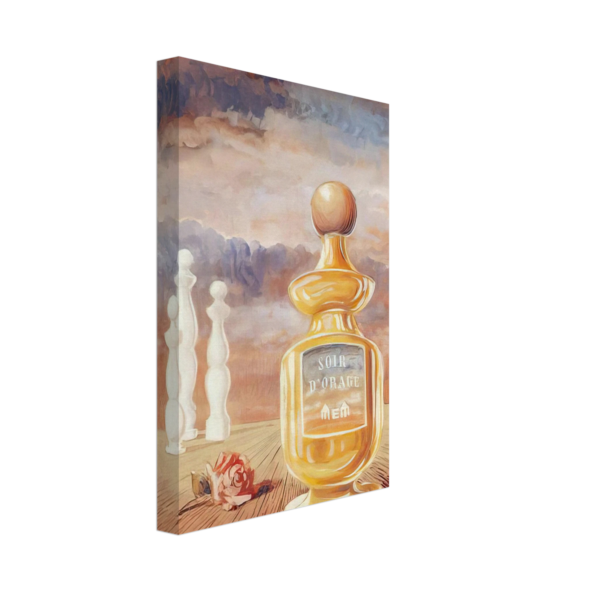 Rene Magritte - SOIR D ORAGE STRANGE PERFUME BY MEM Canvas - 40x60 cm / 16x24 inches-canvas