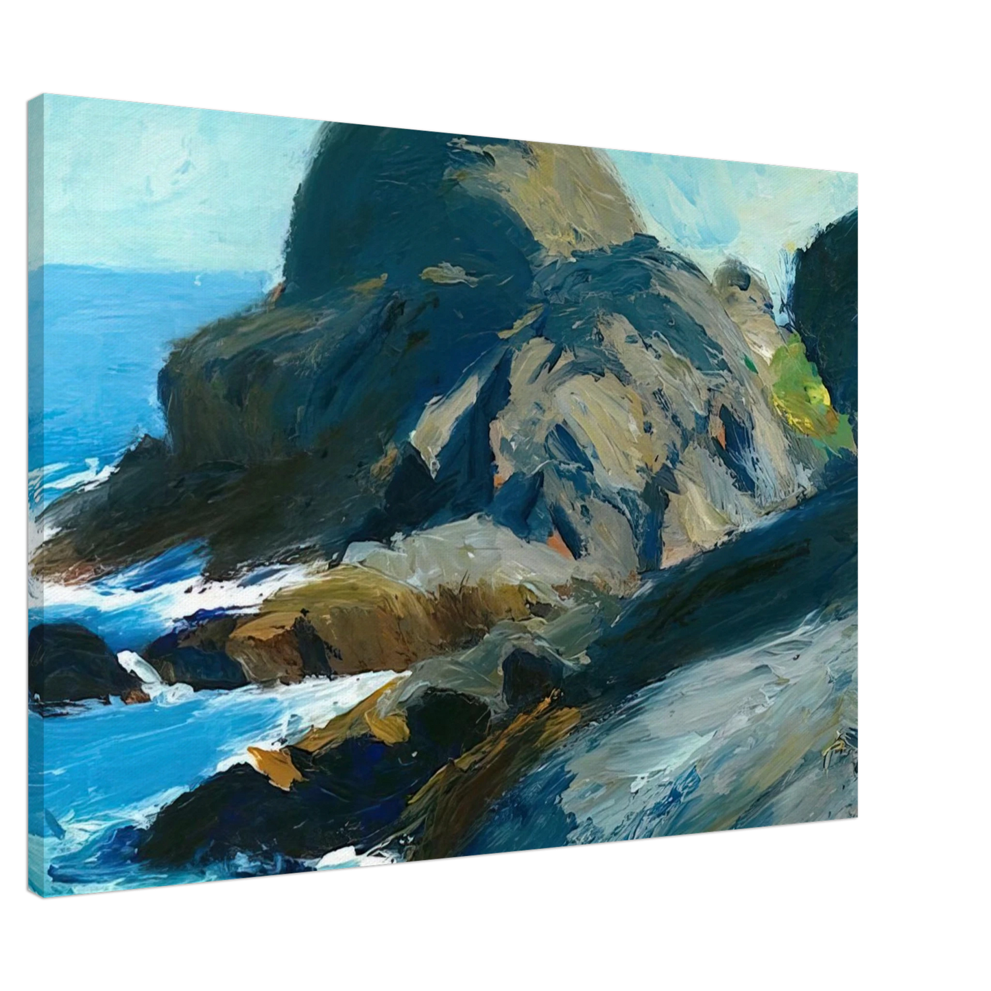 Edward Hopper - Rocky Shore Canvas - 20x30 cm / 8x12 inches-canvas