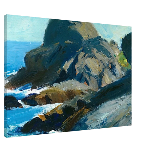 Edward Hopper - Rocky Shore Canvas - 20x30 cm / 8x12 inches-canvas