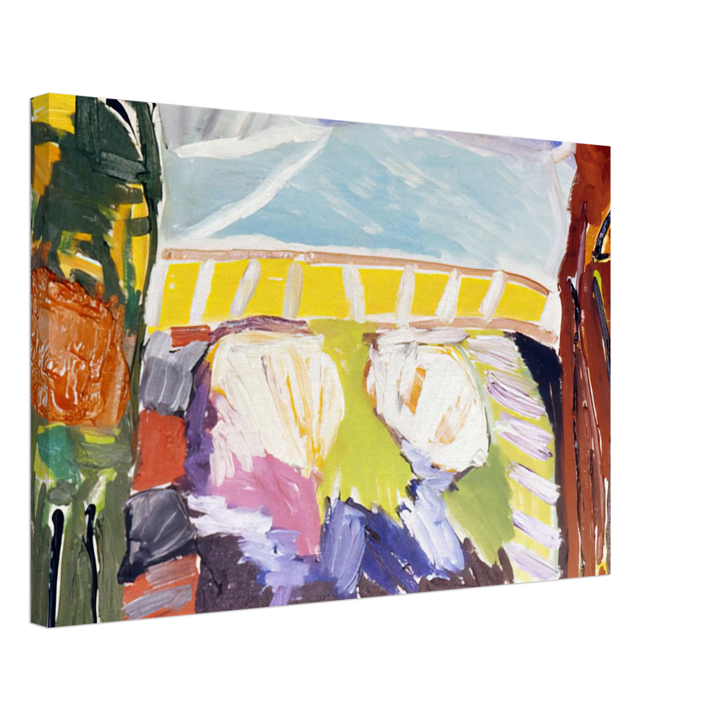 Ronnie Landfield - Taurean Entrance - 1973 Canvas - 40x60 cm / 16x24 inches-canvas