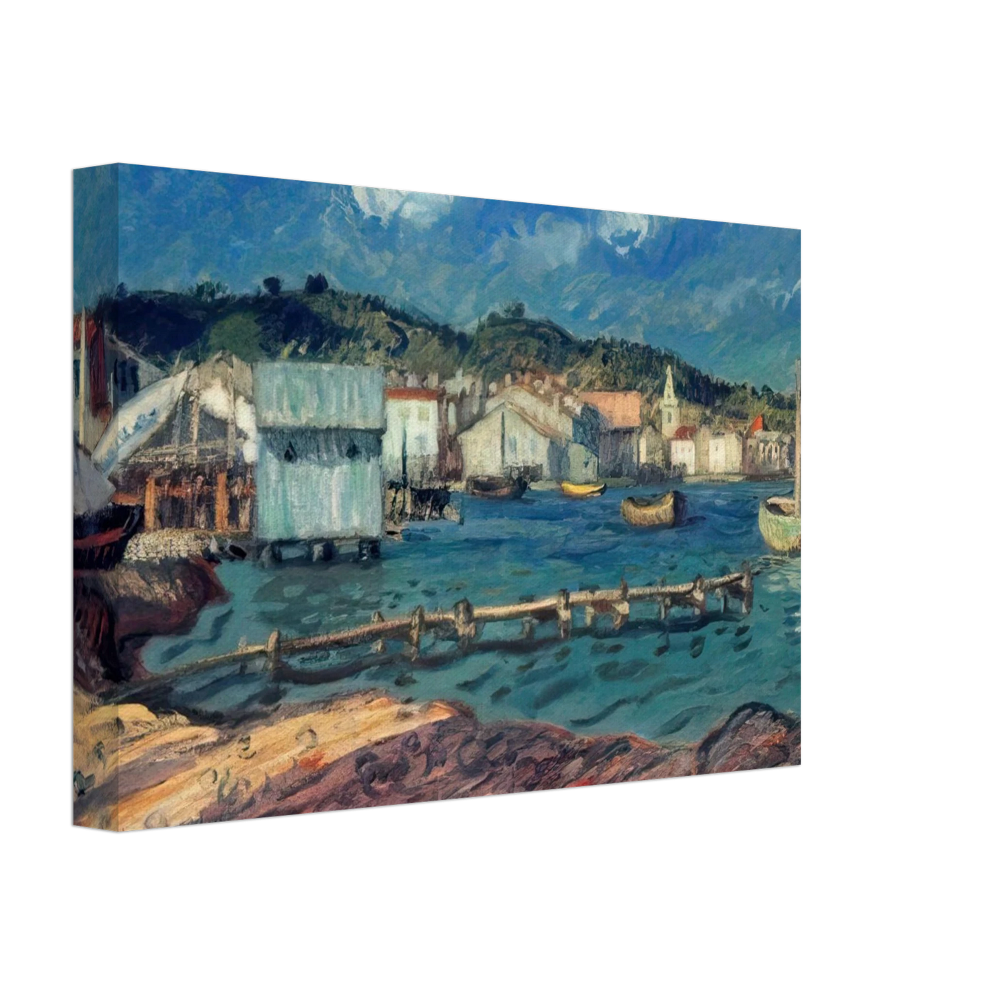 Raoul Dufy - THE PORT OF MARTIGUES Canvas - 70x100 cm / 28x40 inches-canvas