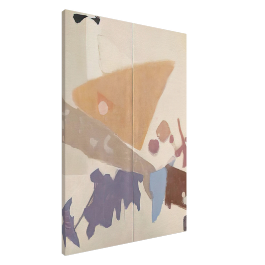 Kenzo Okada - Screen I diptych - 1955 Canvas - 20x30 cm / 8x12 inches-canvas