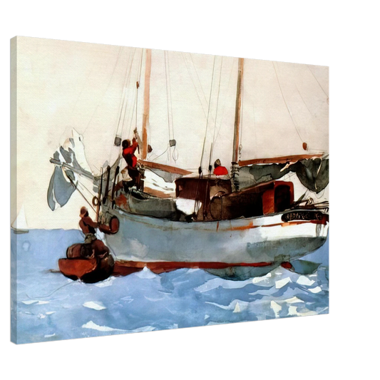 Winslow Homer - TAKING ON WET PROVISIONS Canvas - 20x30 cm / 8x12 inches-canvas