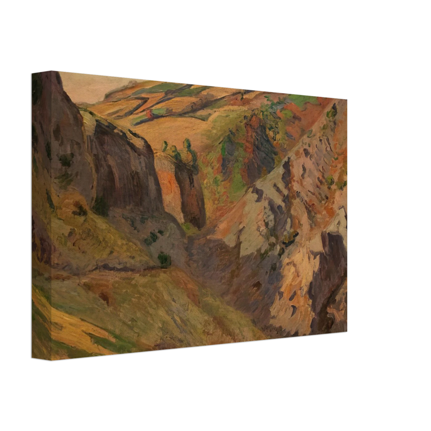 Armand Guillaumin - Caves Prunal near Pontgibaud Auvergne Canvas - 40x60 cm / 16x24 inches-canvas