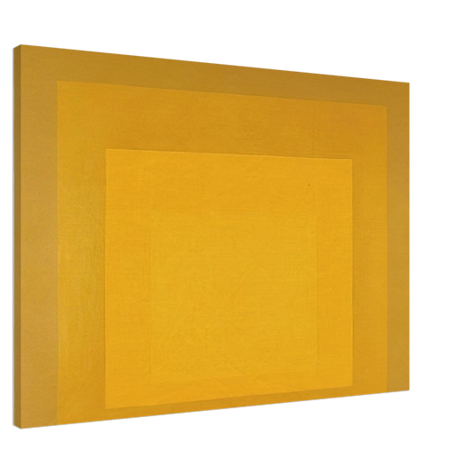 Josef Albers - STUDY FOR HOMAGE TO THE SQUARE DEPARTING IN YELLOW 1964 Canvas - 20x30 cm / 8x12 inches-canvas