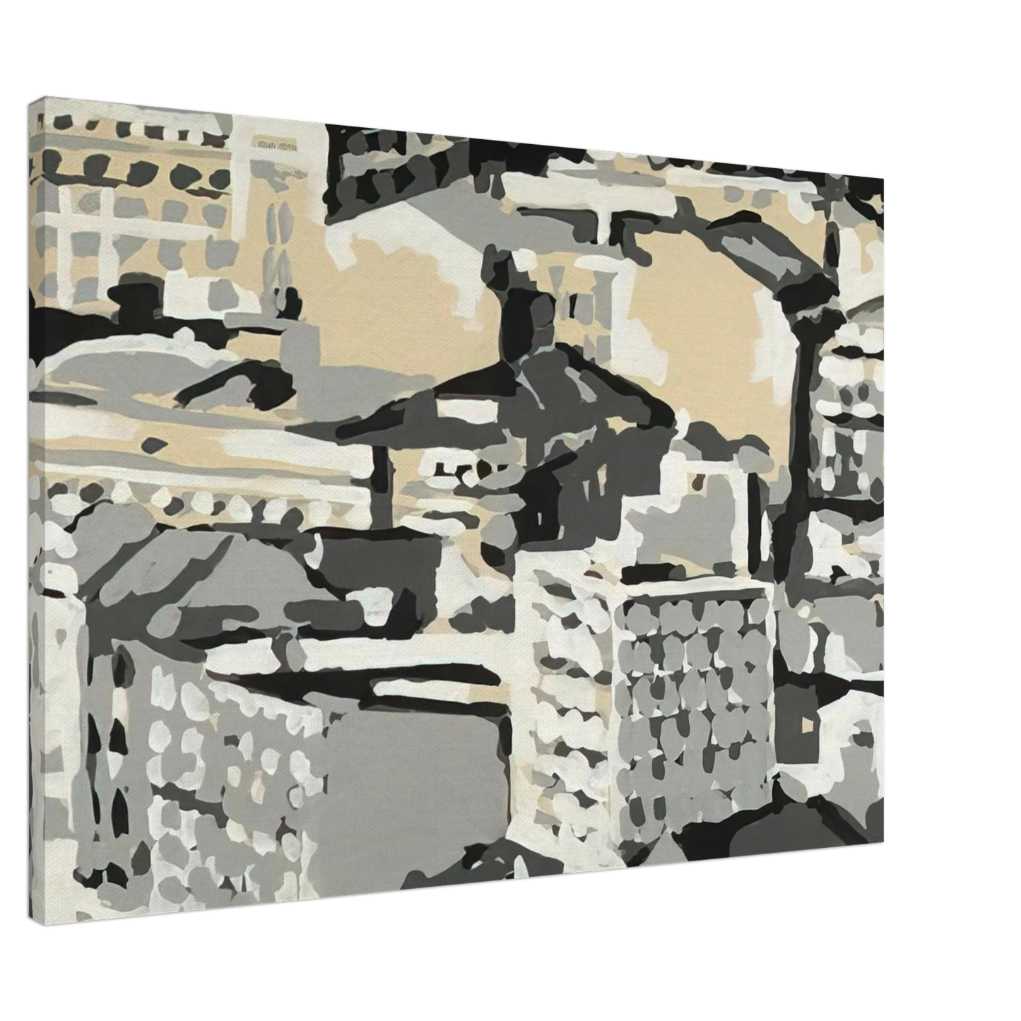 Gerhard Richter - TOWNSCAPE 1969 0 Canvas - 20x30 cm / 8x12 inches-canvas