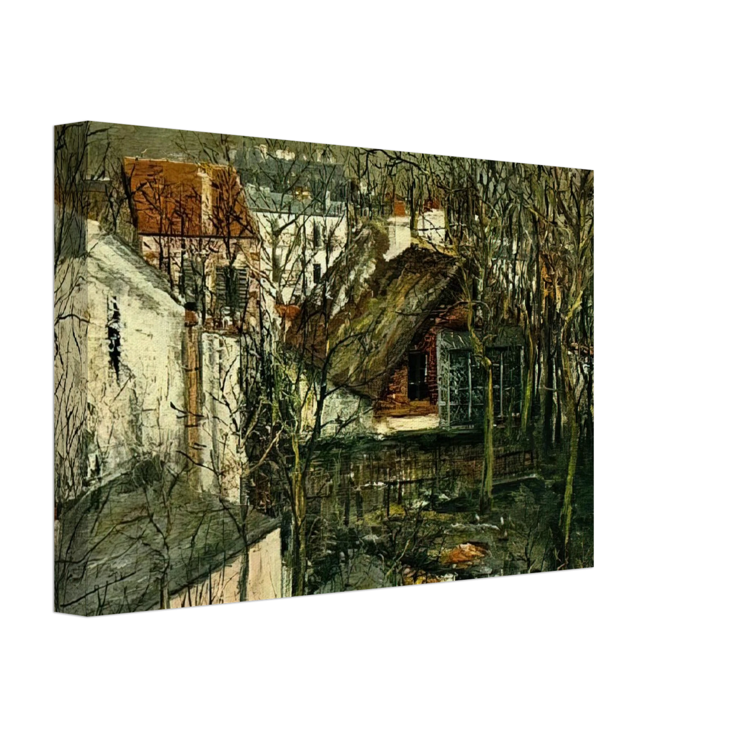 Maurice Utrillo - THE BERLIOZ HOUSE Canvas - 70x100 cm / 28x40 inches-canvas