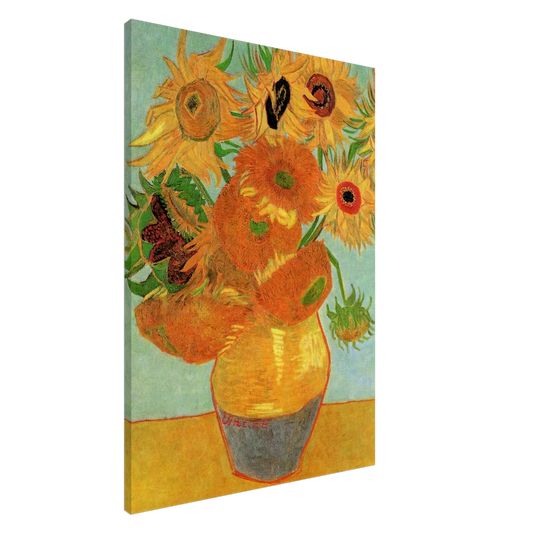 Vincent van Gogh - Still Life Vase with Twelve Sunflowers Canvas - 20x30 cm / 8x12 inches-canvas