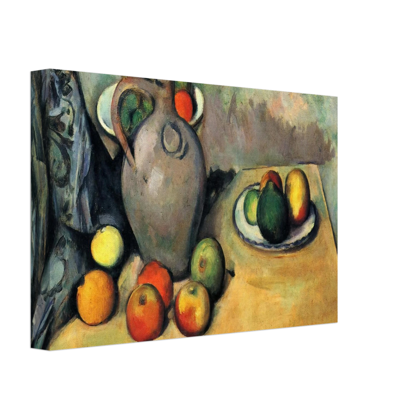Paul Cezanne - Still life, jug and fruit on a table Canvas - 70x100 cm / 28x40 inches-canvas
