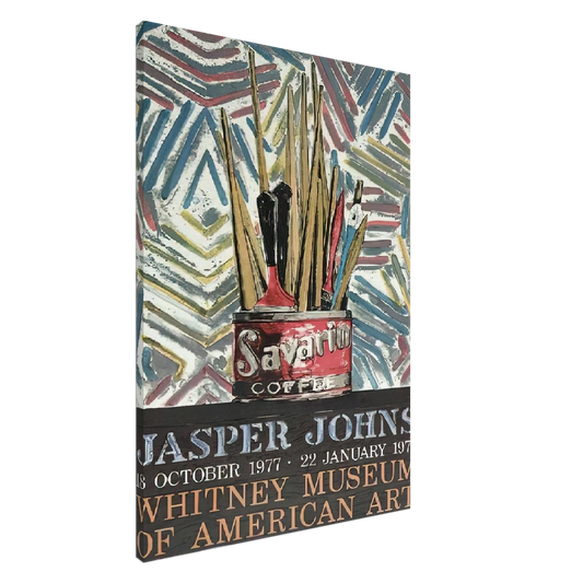 Jasper Johns - SAVARIN WHITNEY MUSEUM POSTER Canvas - 20x30 cm / 8x12 inches-canvas