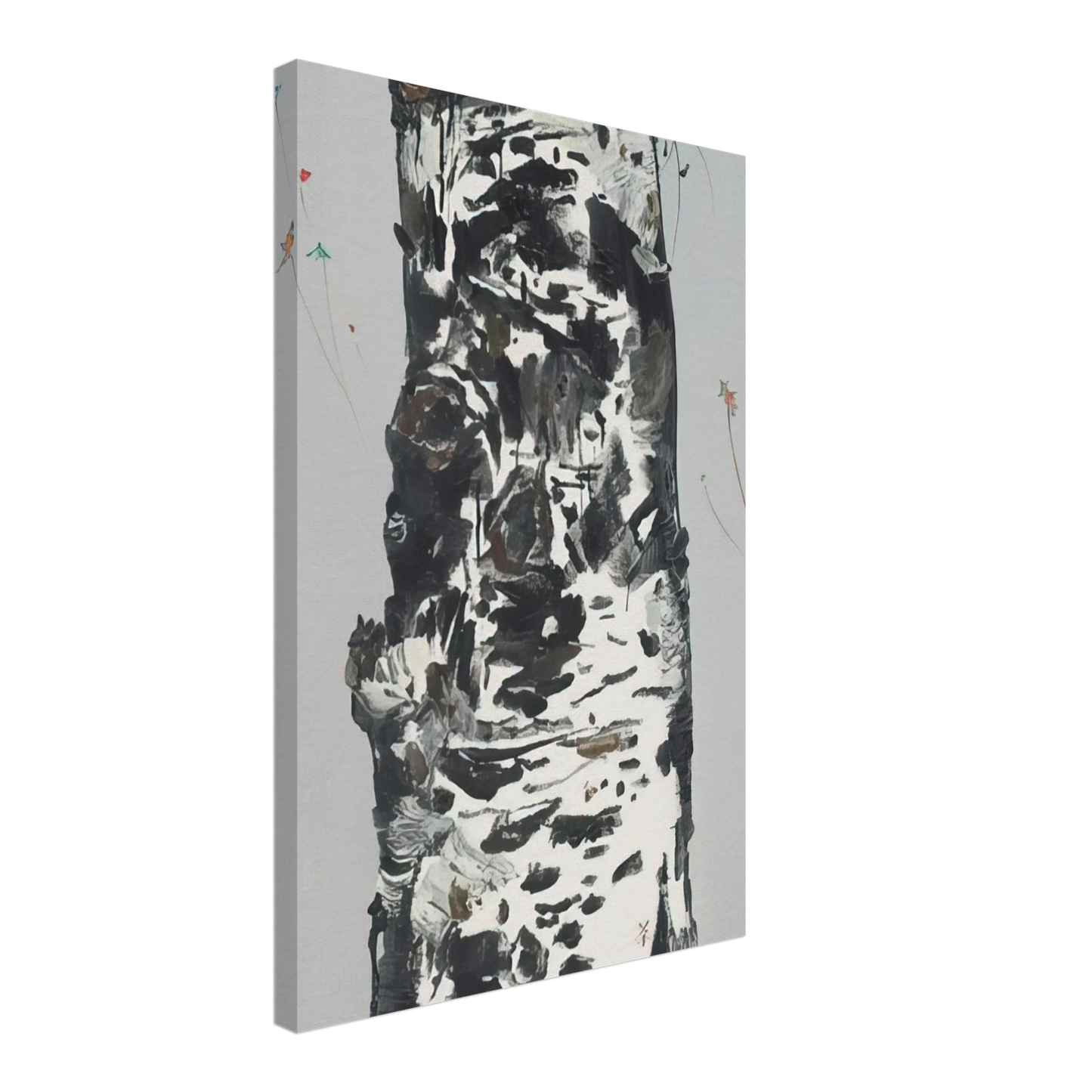 Wu Guanzhong - Kites Seen Again - 2003 Canvas - 40x60 cm / 16x24 inches-canvas