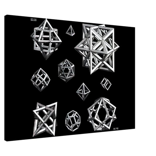 MC Escher - STUDY FOR STARS Canvas - 20x30 cm / 8x12 inches-canvas
