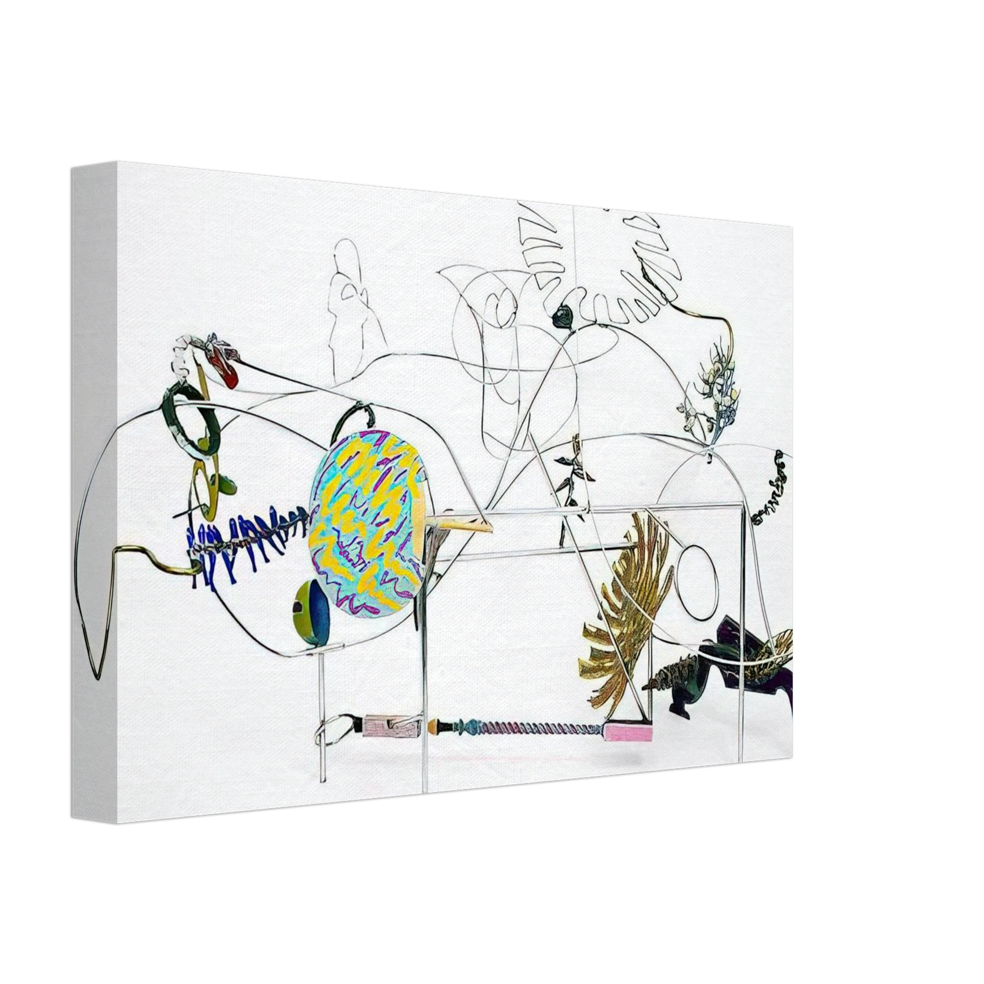 Nancy Graves - GRANDE NATURE MORTE 1987 Canvas - 70x100 cm / 28x40 inches-canvas