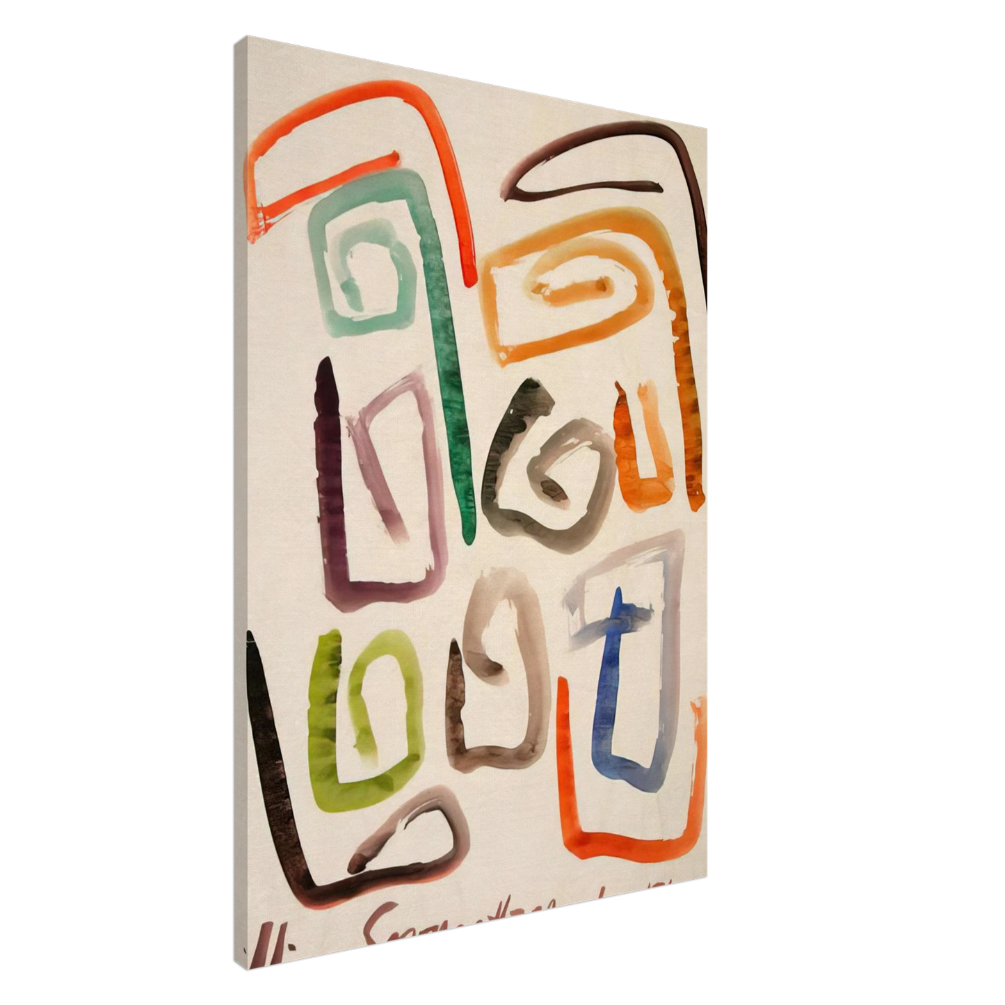 William Saroyan - #3 March 10, 1963 NYC - 1963 Canvas - 20x30 cm / 8x12 inches-canvas