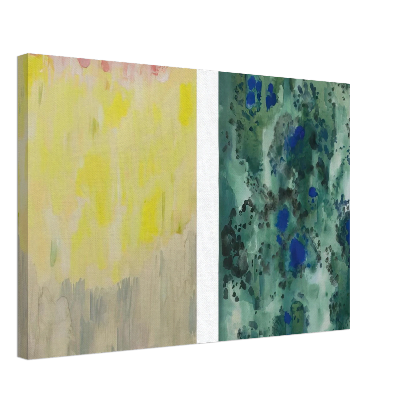 Natalia Goncharova - Harmony in Blue and Green. Abstract Composition - Abstract Art Canvas - 70x100 cm / 28x40 inches-canvas