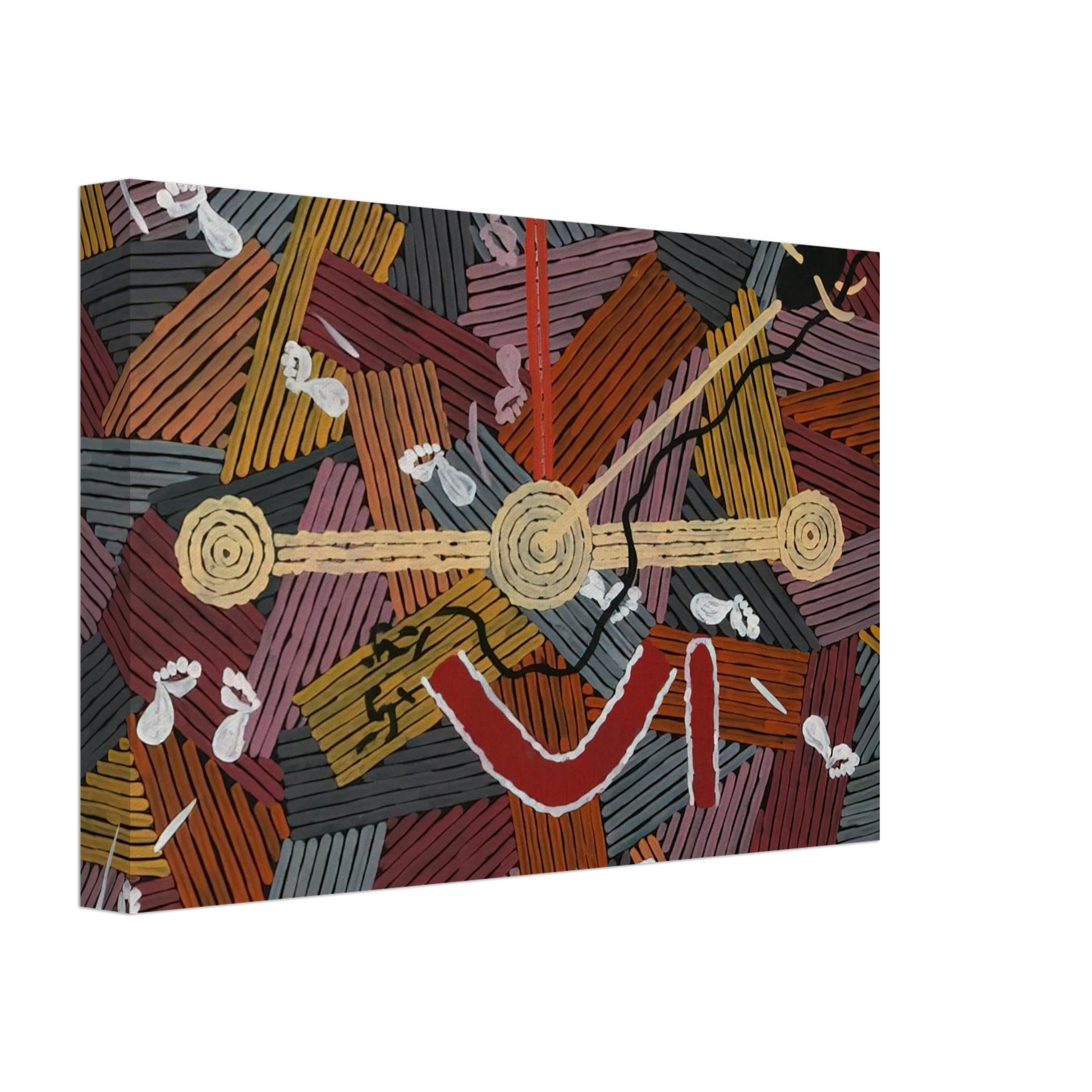 Clifford Possum Tjapaltjarri - Men's Love Story - 1996 Canvas - 70x100 cm / 28x40 inches-canvas