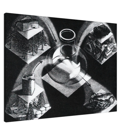 MC Escher - SYNTHESIS Canvas - 20x30 cm / 8x12 inches-canvas