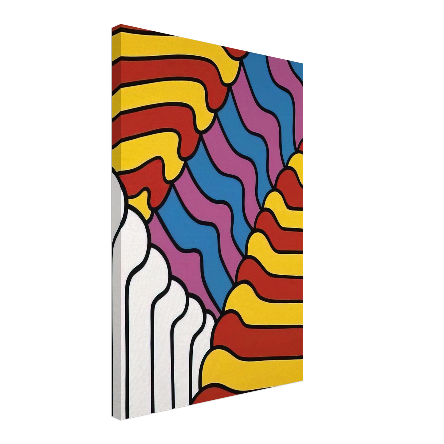 Nicholas Krushenick - Untitled - 1965 Canvas - 70x100 cm / 28x40 inches-canvas