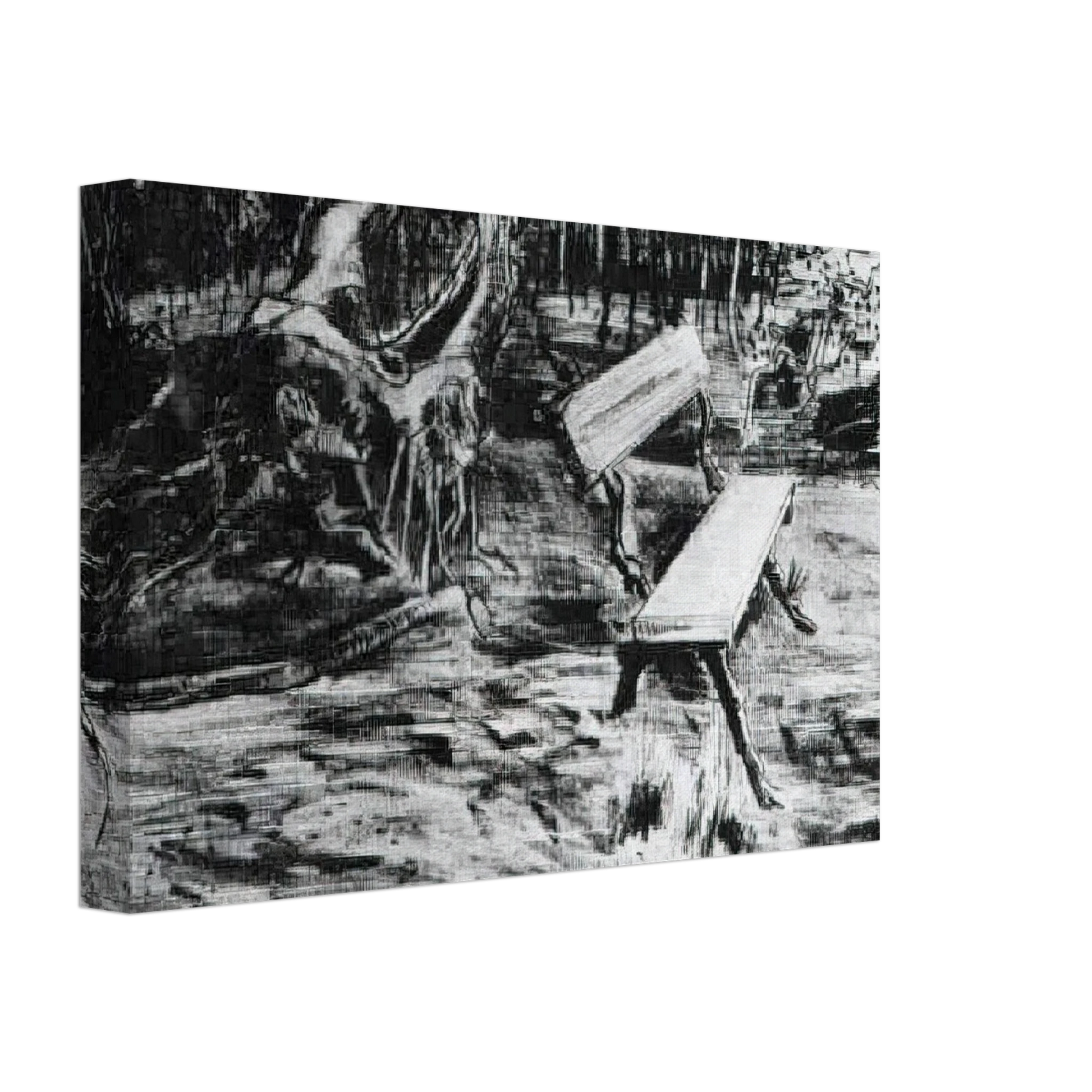 Vincent van Gogh - Bench in a Wood Canvas - 40x60 cm / 16x24 inches-canvas