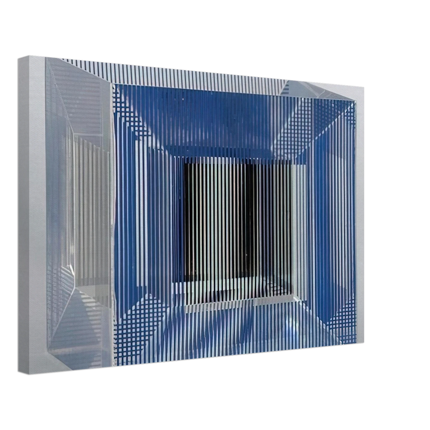 Jesus Rafael Soto - CUBE WITH AMBIGOUS SPACE 1981 Canvas - 40x60 cm / 16x24 inches-canvas