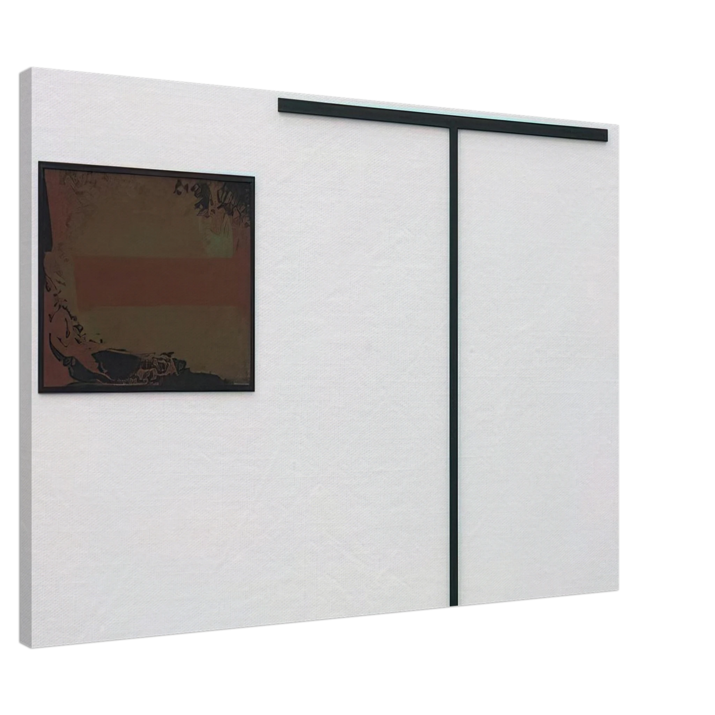 Blinky Palermo - untitled T-formiges Objekt mit Gouache - 1972 Canvas - 20x30 cm / 8x12 inches-canvas