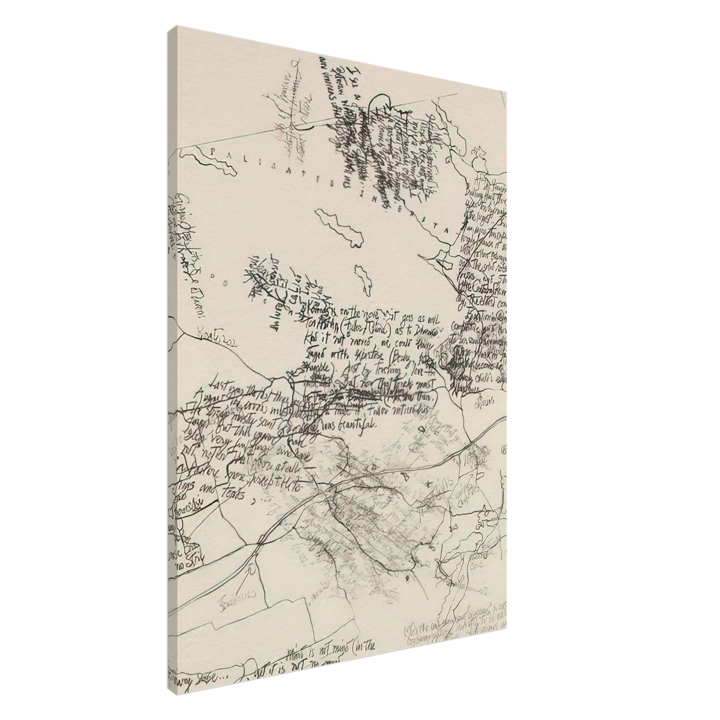 John Cage - Mushroom Book Plate X - 1972 Canvas - 20x30 cm / 8x12 inches-canvas